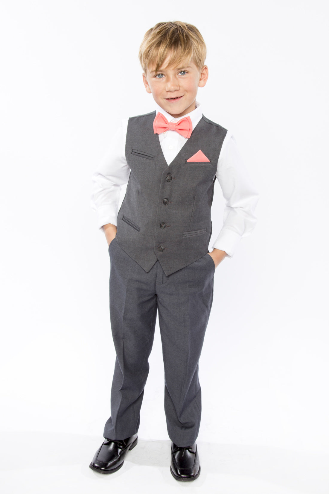 Coral Bow Tie for Kids