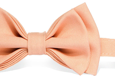 Light Gray Suspenders & Peach Bow Tie - ARMONIIA