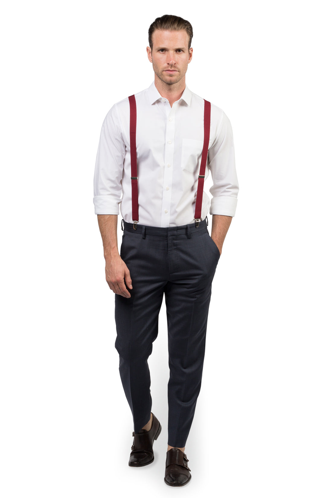 Burgundy Suspenders - Baby to Adult Sizes Burgundy Suspenders - Baby to Adult Sizes
