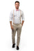 Beige Suspenders & Candy Pink Bow Tie