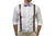 Brown Leather Suspenders & Gingham Purple Bow Tie