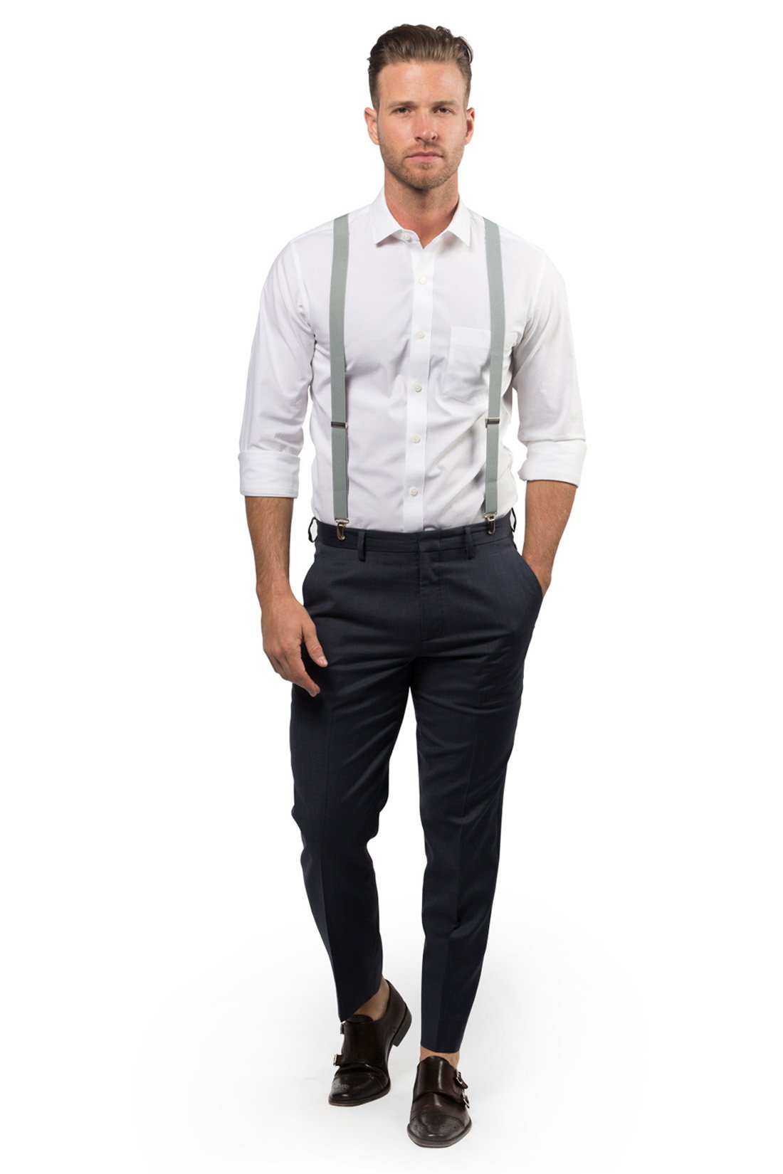 Light Gray Suspenders