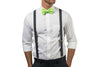 Charcoal Suspenders & Lime Bow Tie