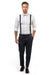 Black Suspenders & Cream Bow Tie