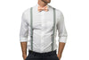 Light Gray Suspenders & Peach Bow Tie