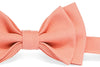 Charcoal Grey Suspenders & Peach Coral Bow Tie