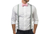 Light Gray Suspenders & Candy Pink Bow Tie