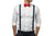Navy Suspenders & Red Bow Tie