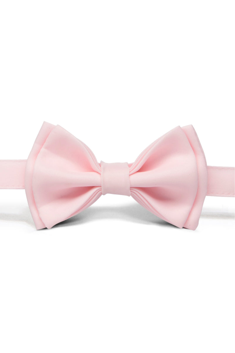 Navy Suspenders & Blushing Pink Bow Tie