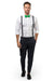 Charcoal Suspenders & Green Bow Tie