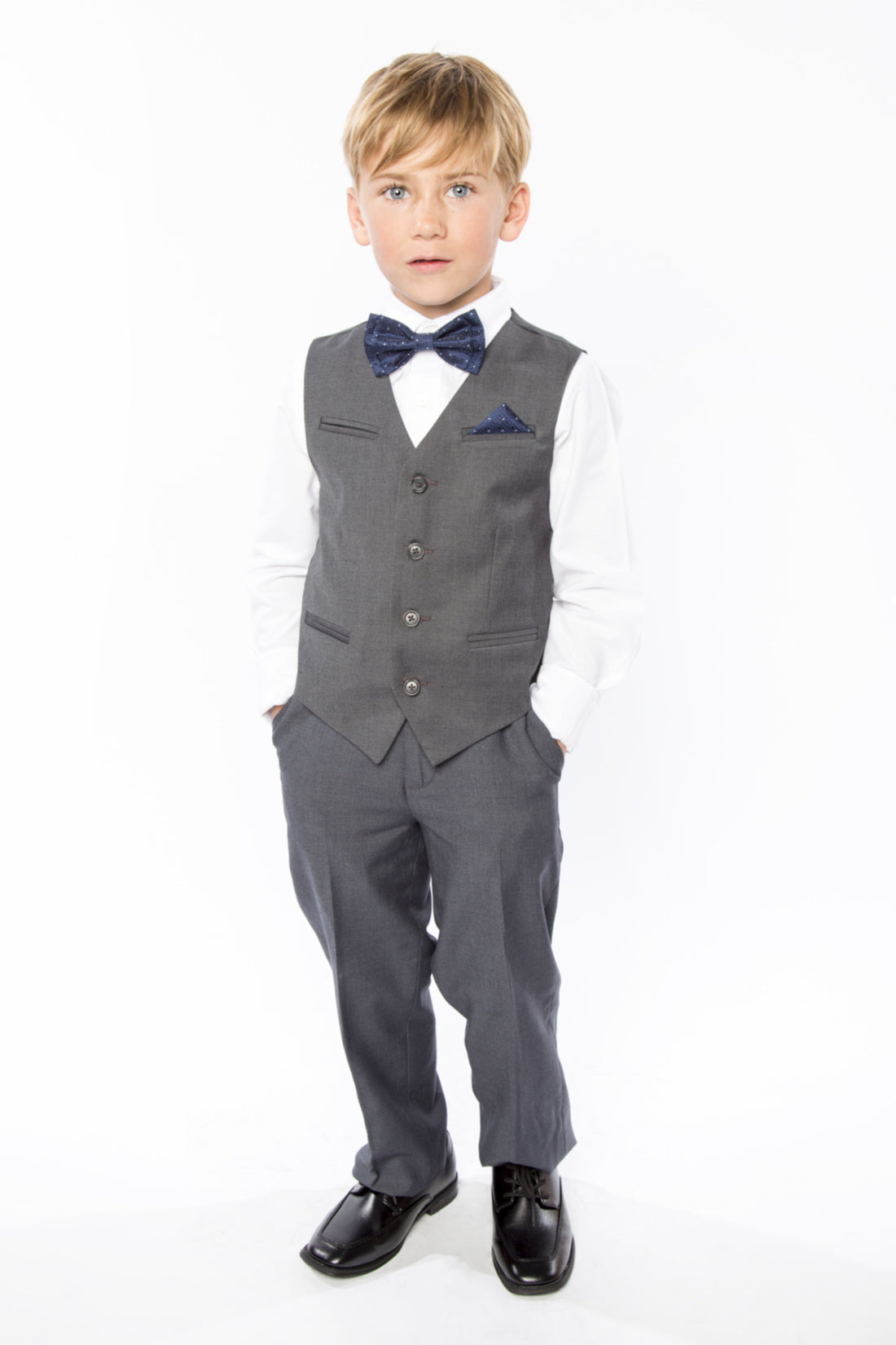 Navy Polka Dot Bow Tie for Kids
