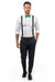 Black Suspenders & Green Bow Tie