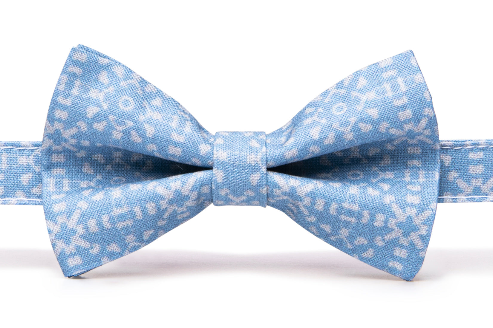 Light Blue Abstract Print Bow Tie