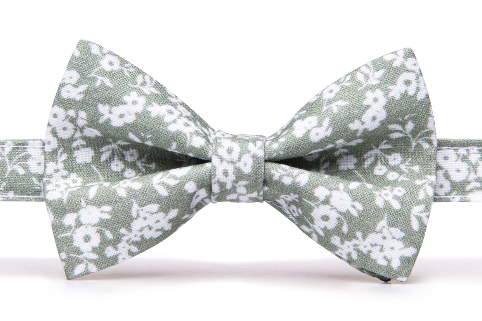 Dusty Sage Floral Bow Tie