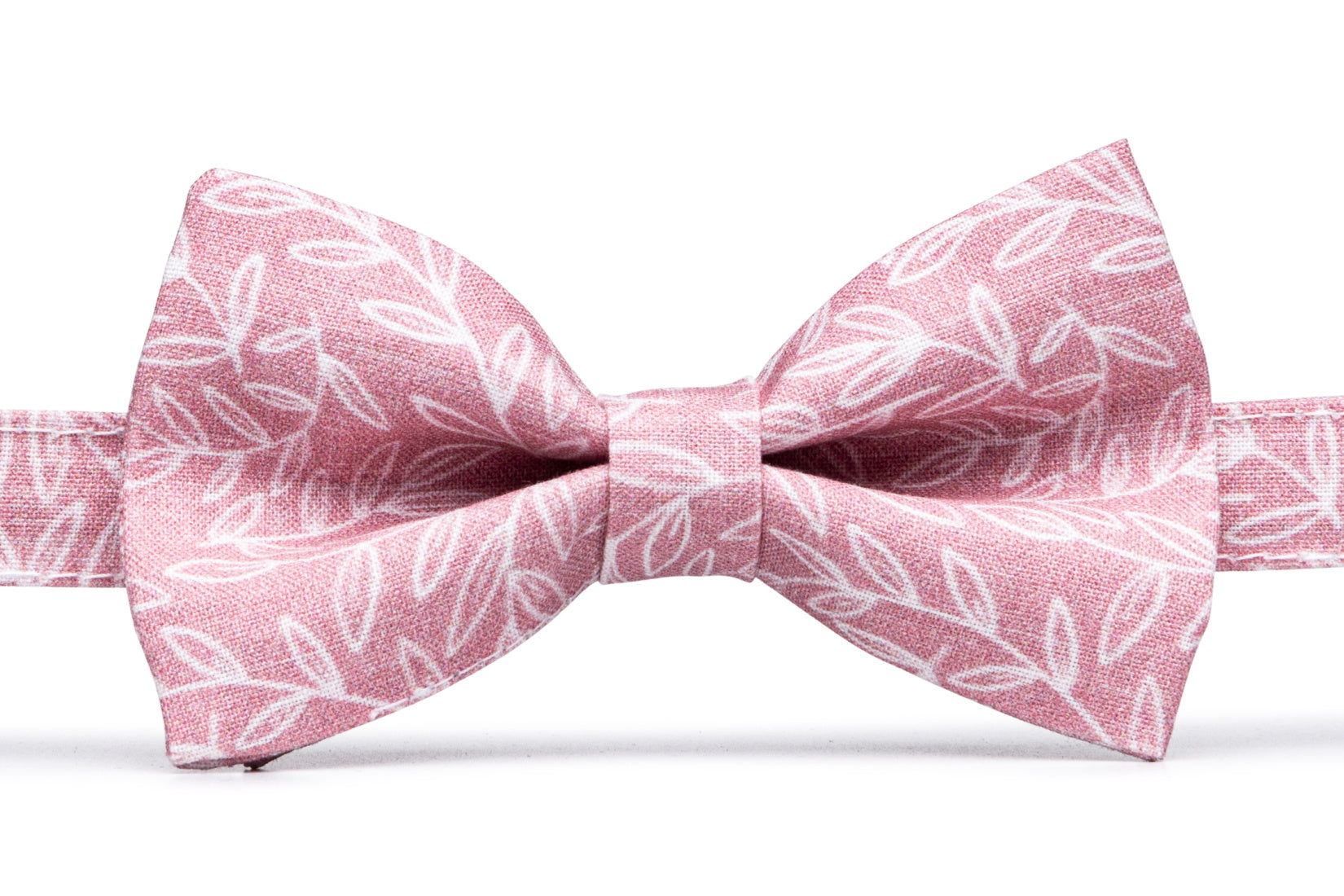 Dusty Rose Leaves Bow Tie