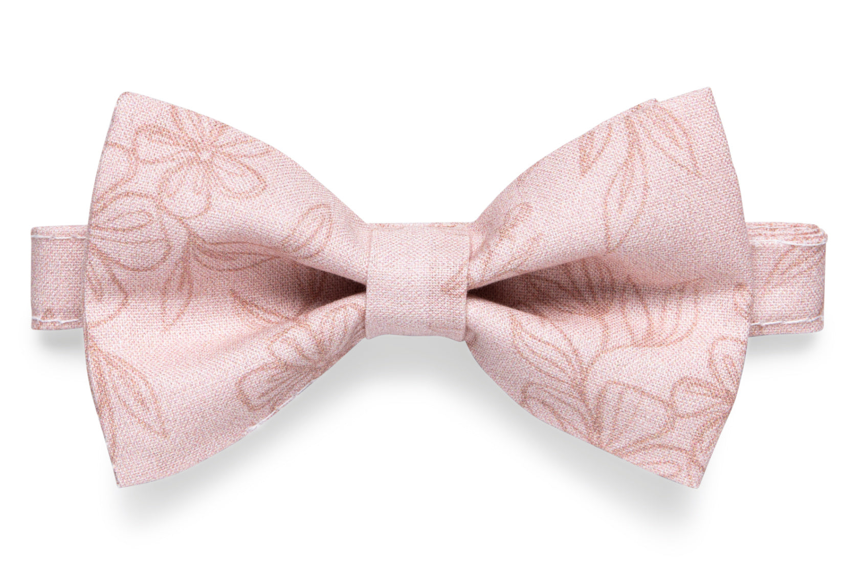Blush floral bow tie