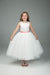 Coral & White Flower Girl Dress