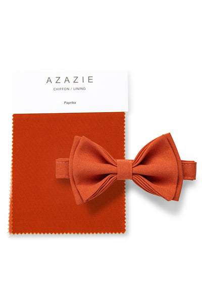 Burnt Orange Bow Tie & Azazie Swatch