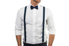 Navy Suspenders & Navy Polka Dot Bow Tie