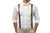 Brown Leather Suspenders & Yellow Bow Tie