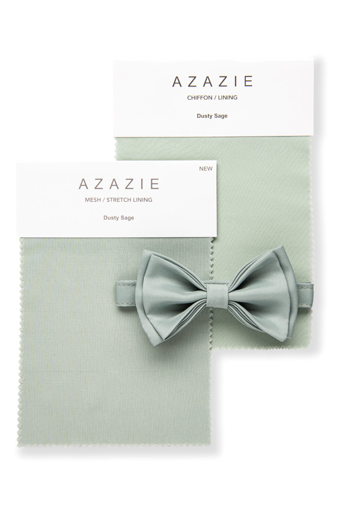 Dusty Sage Bow Tie & Azazie Sage Swatches