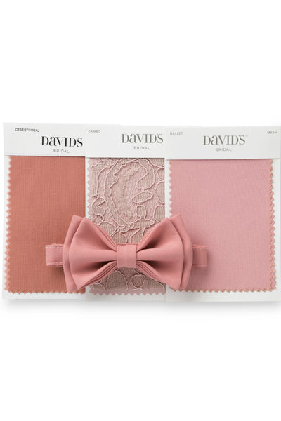 Dusty Rose Bow Tie & David's Bridal Swatches