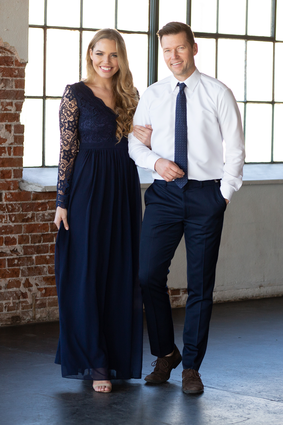 Navy Polka Dot Necktie