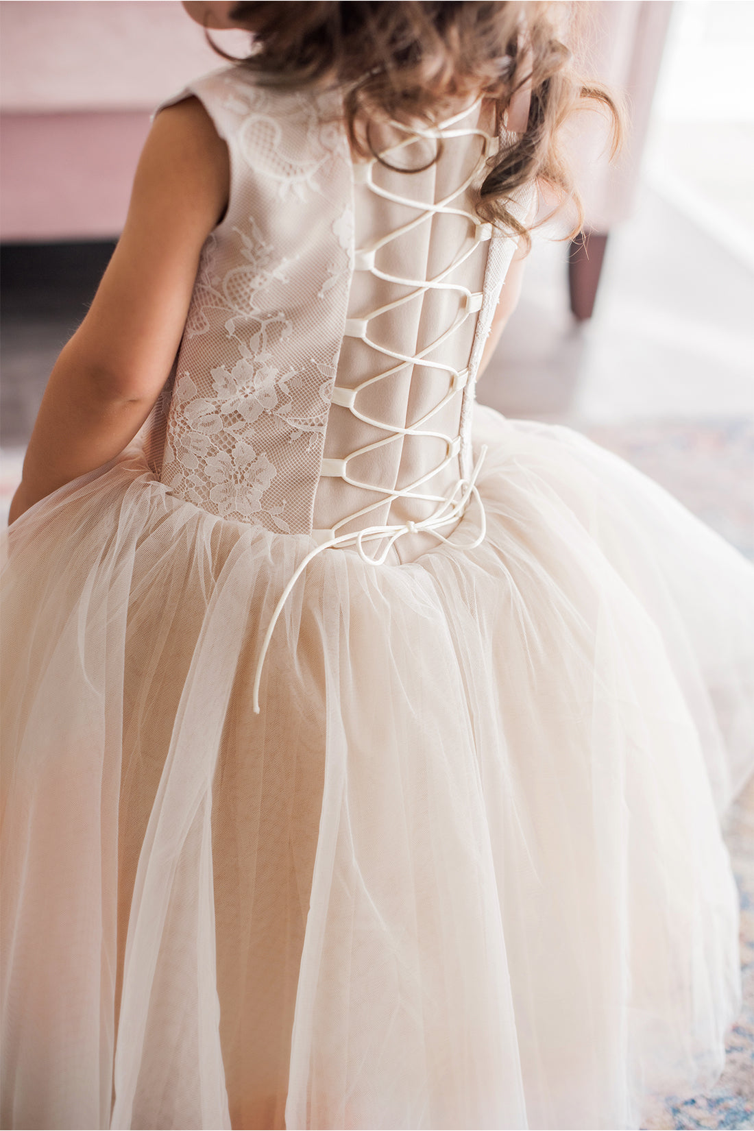 All Ivory Flower Girl Dress